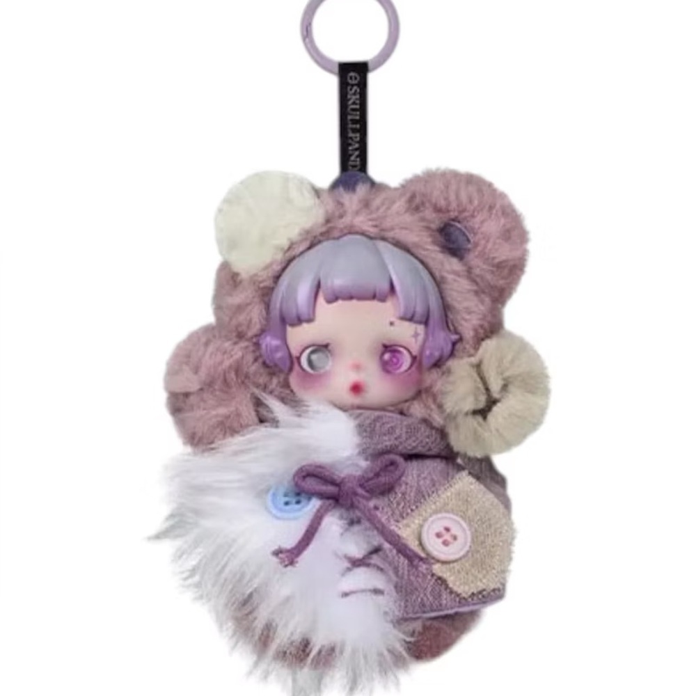 RATTY BEAR you found me skullpanda plush pendant spooky halloween